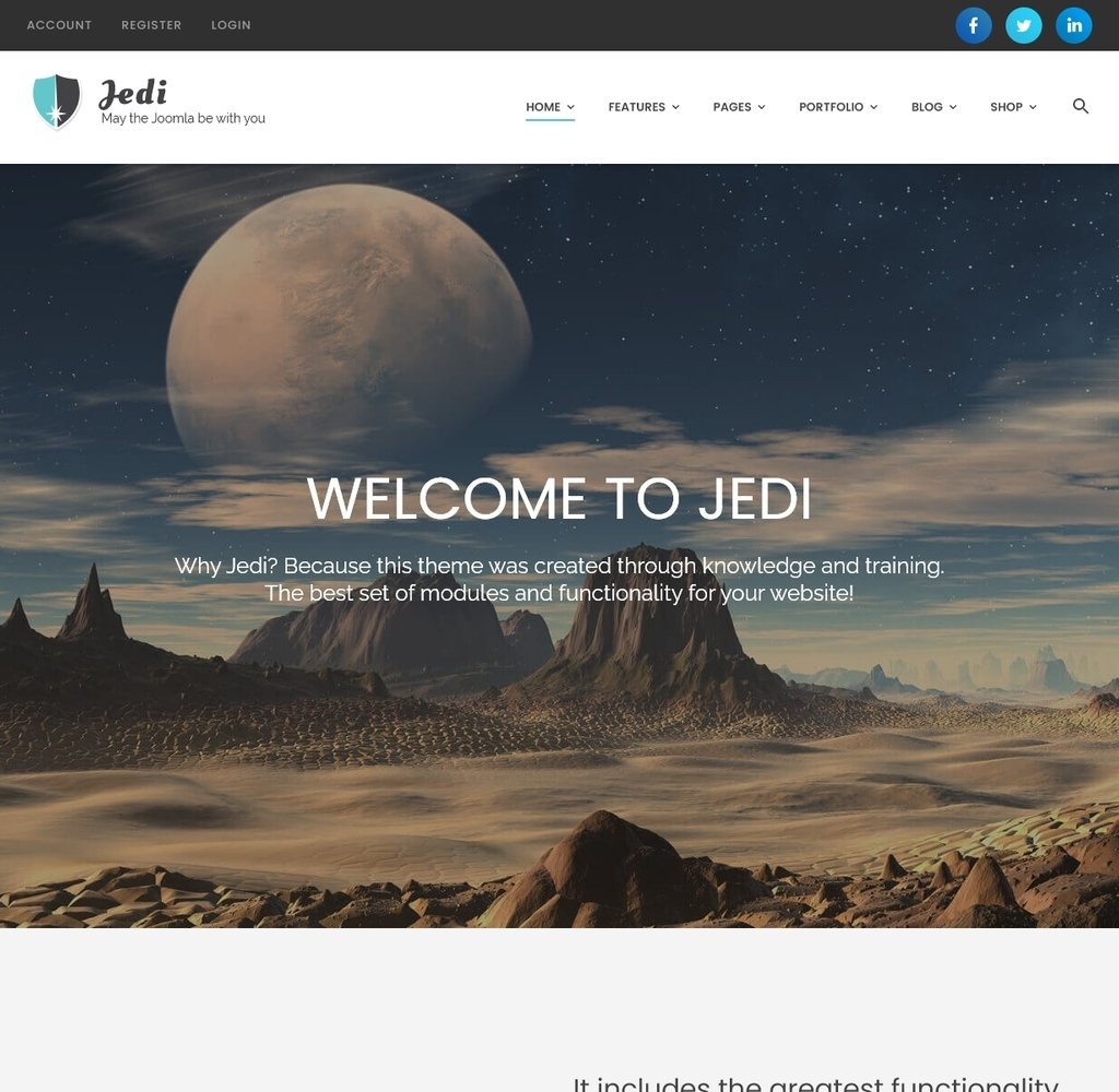 Jedi Multifunctional Joomla Template