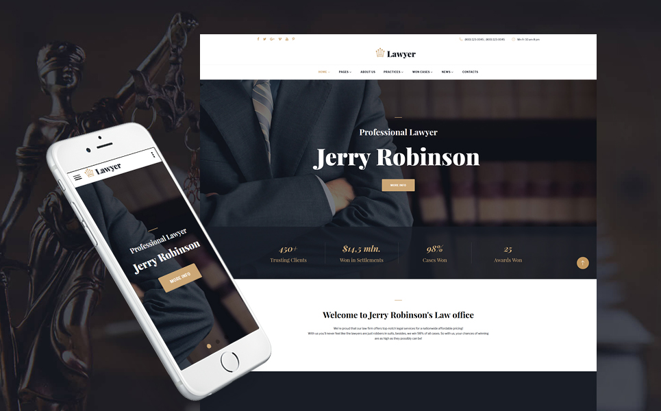 Lawyer & Attorney Multipage Website Template New Screenshots BIG
