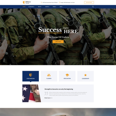 Modèle Web adaptatif  pour site d'école militaire