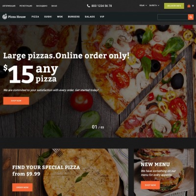 Pizza Responsive Tema OpenCart
