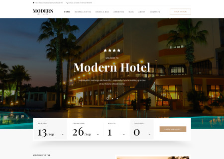 Hotel Woods Responsive Multipage