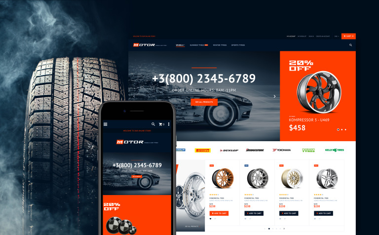 Motor - Car Services Responsive Magento Template Big Screenshot Motor - Car Services Magento Theme New Screenshots BIG