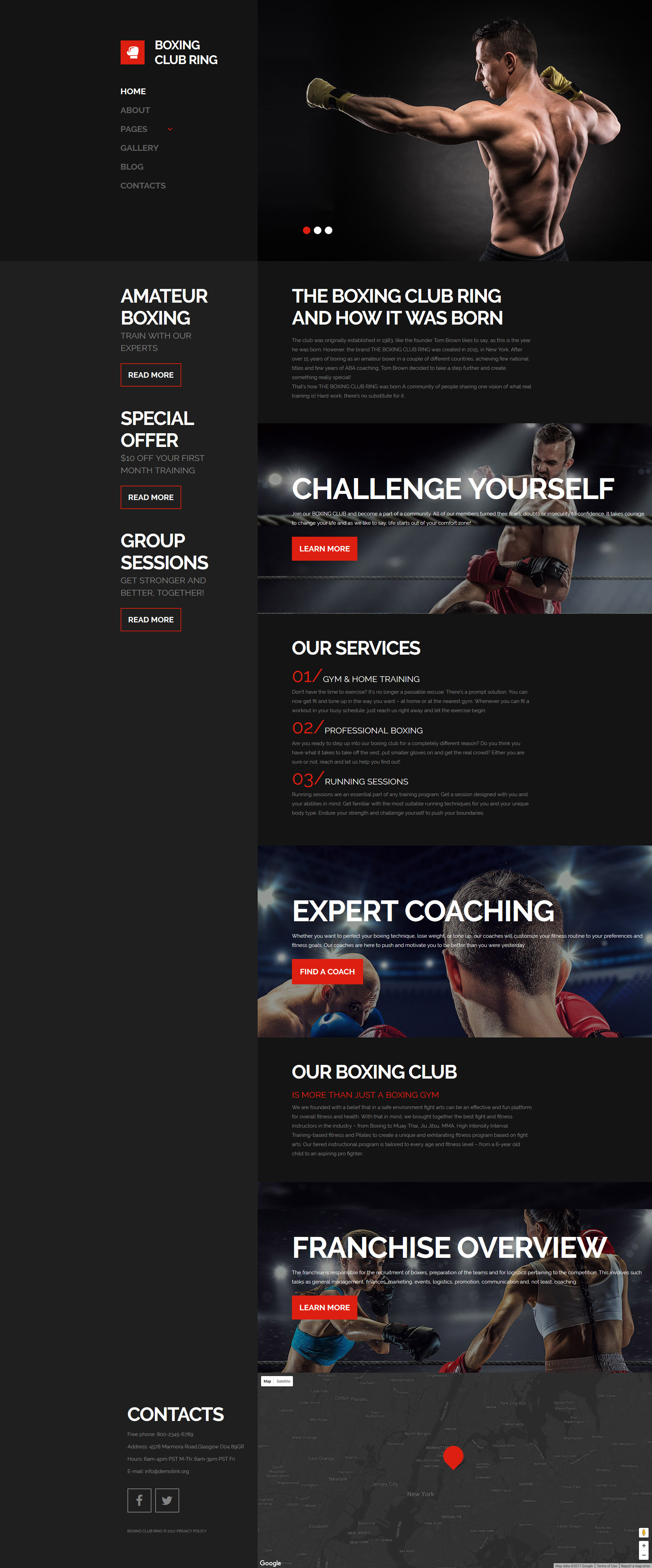 Plantilla Joomla Responsive para Sitio de Boxeo #62257