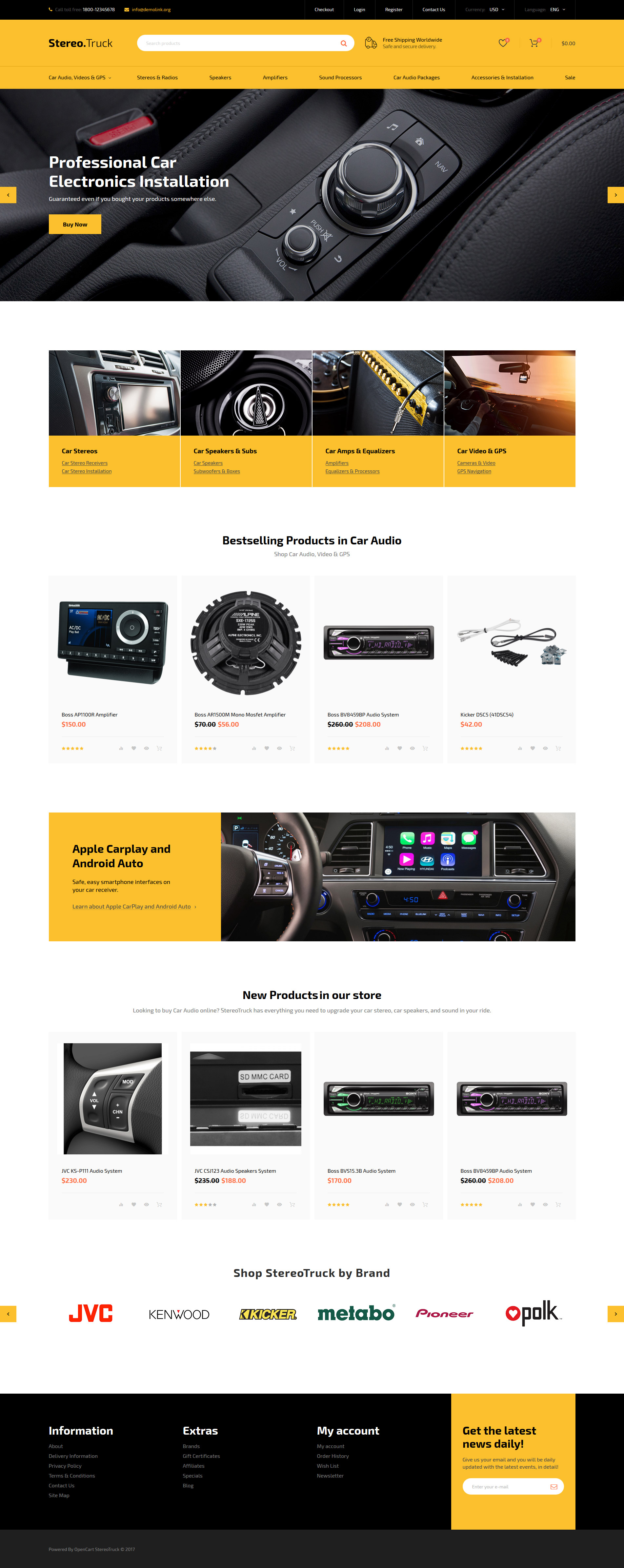 Plantilla OpenCart "Сar Audio Responsive" #62278 - captura de pantalla