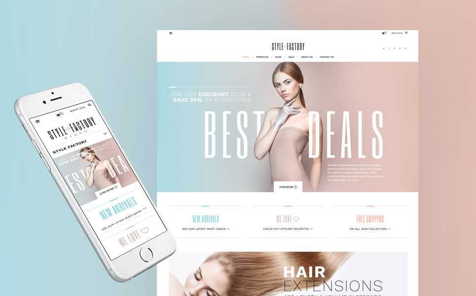 Style Factory - Hair Care & Hair Styling Responsive Shopify Theme New Screenshots BIG