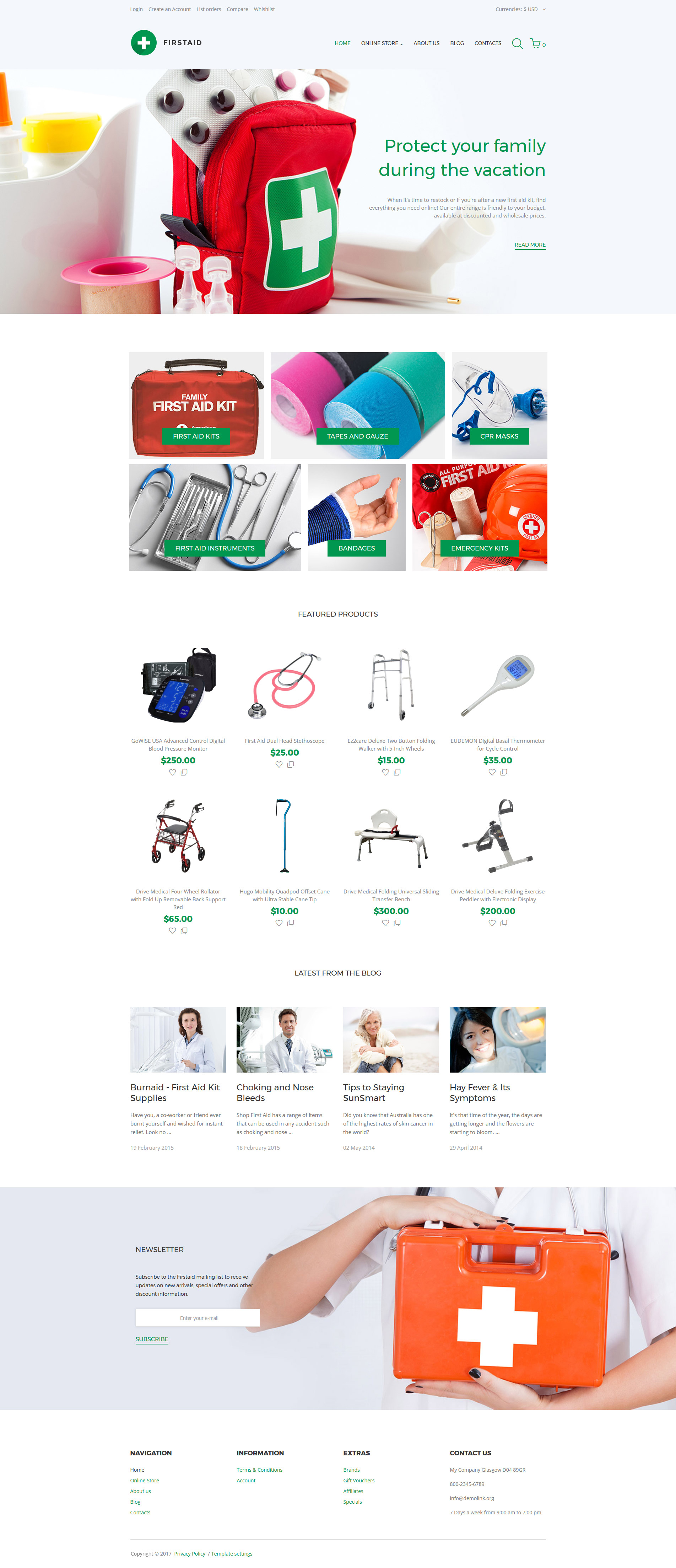 Template VirtueMart #62293 "First Aid Responsive" - screenshot