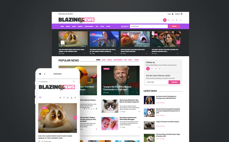BlazingNews - News Magazine Responsive Responsive WordPress Theme Big Screenshot BlazingNews - News Magazine Responsive WordPress Theme New Screenshots BIG
