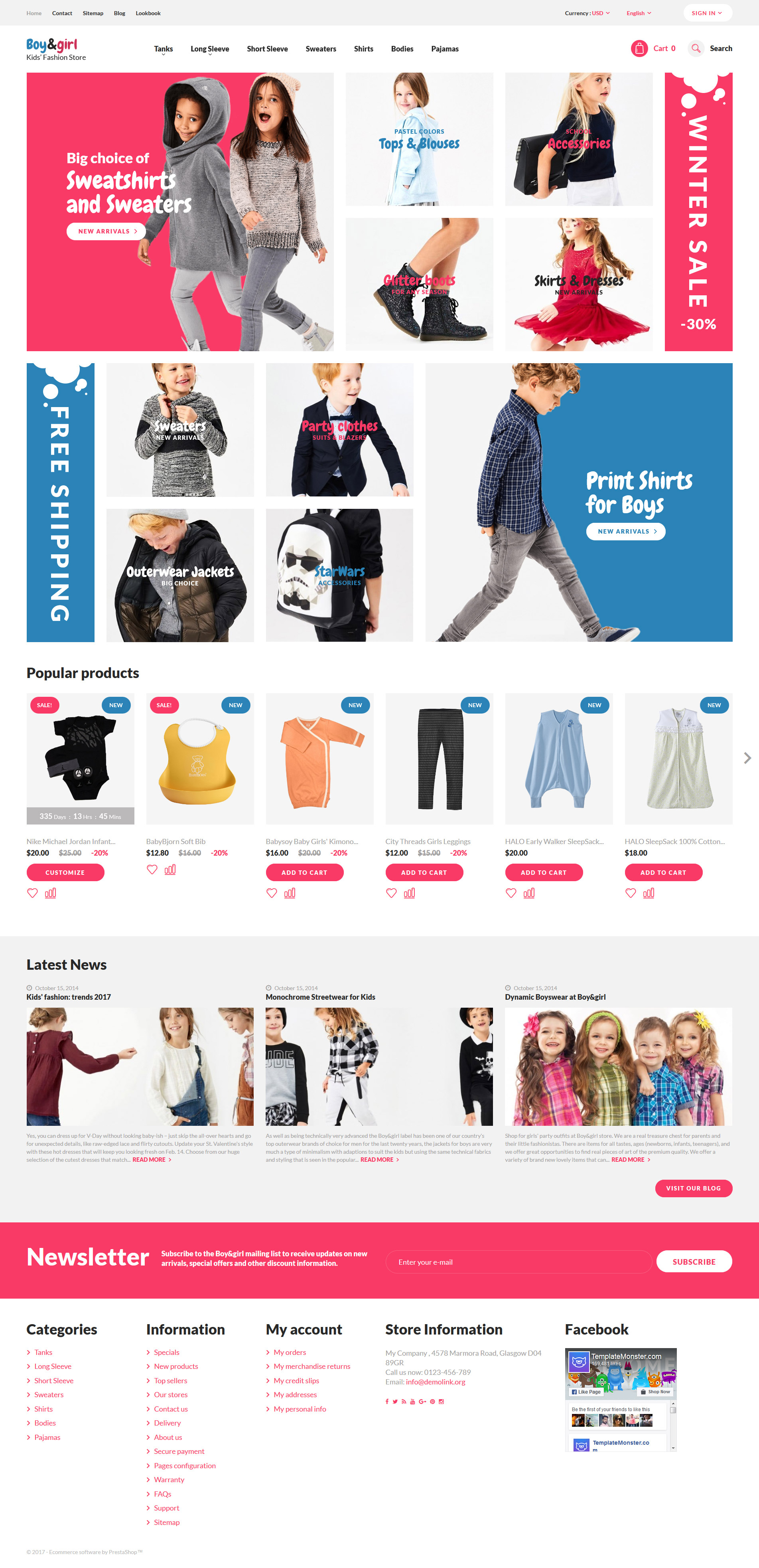 Boy&Girl - Kids Fashion Responsive PrestaShop Theme - screenshot