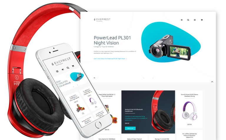 Eveprest - Electronics Responsive PrestaShop Template Big Screenshot Eveprest - Electronics PrestaShop Theme New Screenshots BIG