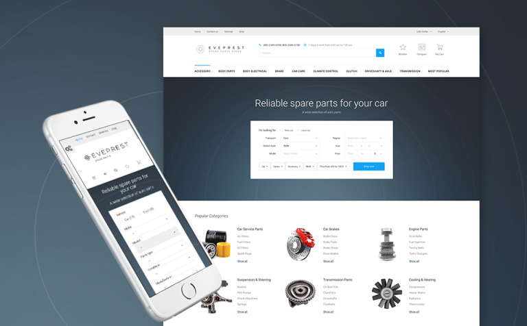 Eveprest - Spare Parts Bootstrap PrestaShop Theme Big Screenshot Eveprest - Spare Parts PrestaShop Theme New Screenshots BIG
