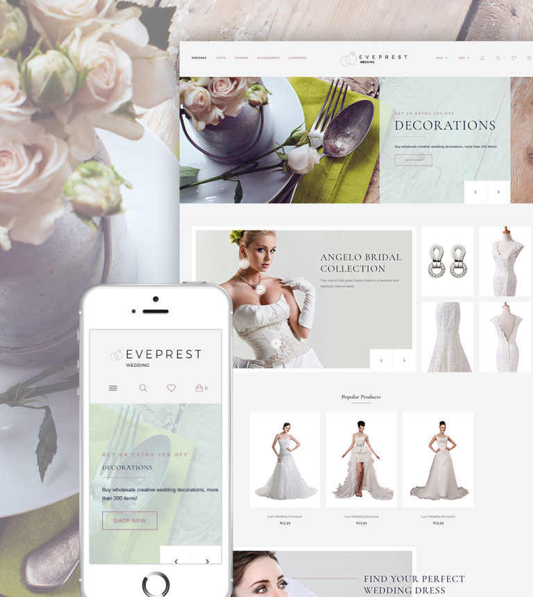  Eveprest - Wedding PrestaShop Theme