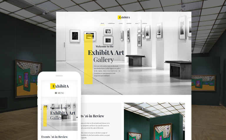 ExhibitA - Art Gallery Responsive Responsive WordPress Template Big Screenshot ExhibitA - Art Gallery Responsive WordPress Theme New Screenshots BIG