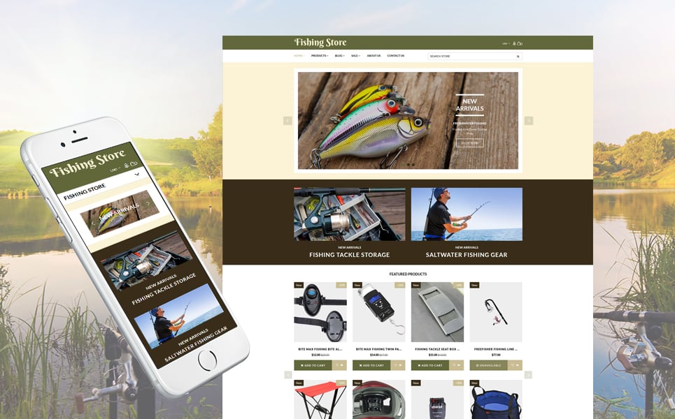 Fishing Store - Fishing Supplies & Equipment Shopify Theme New Screenshots BIG