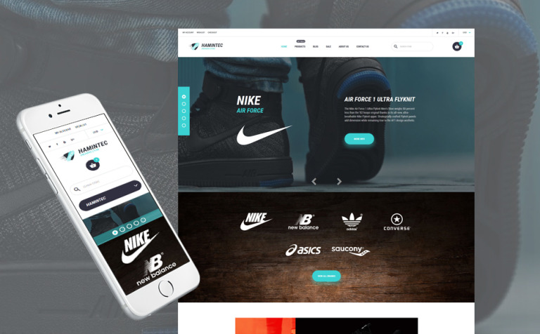 Hamintec - Luxury Quality Sneakers Store Parallax Shopify Theme Big Screenshot Hamintec - Luxury Quality Sneakers Store Shopify Theme New Screenshots BIG