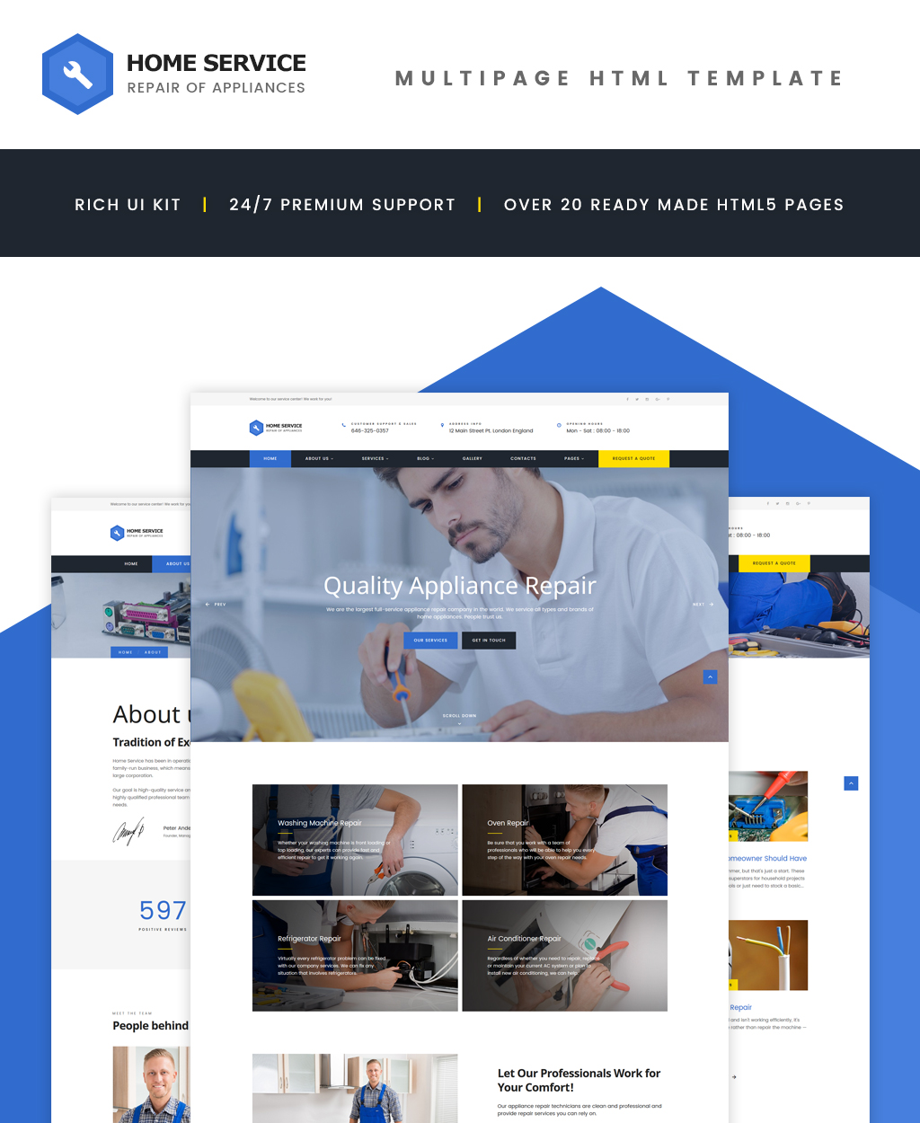 Home Appliance Repair Service Multipage №62321