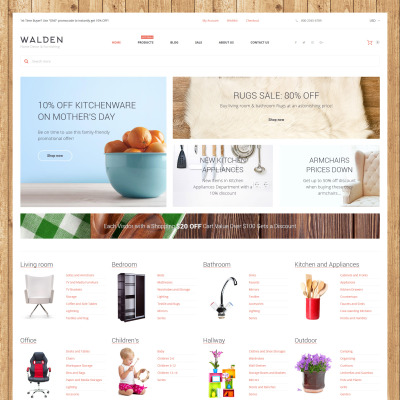 Home Decor & Furnishing Online Supermarket Responsive Shopify Theme #62325