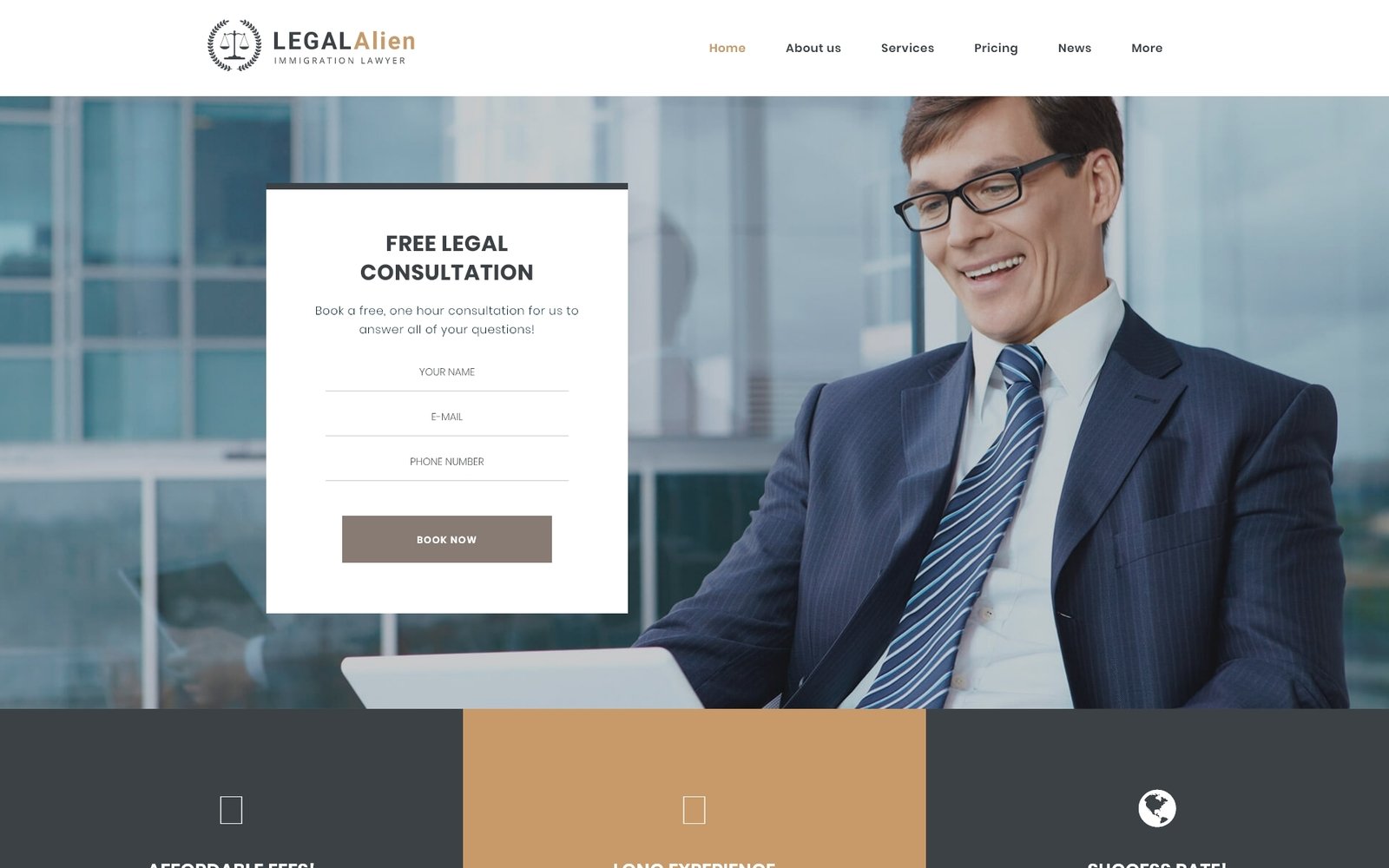 LegalAlien — Пример сайта предприятия №62384
