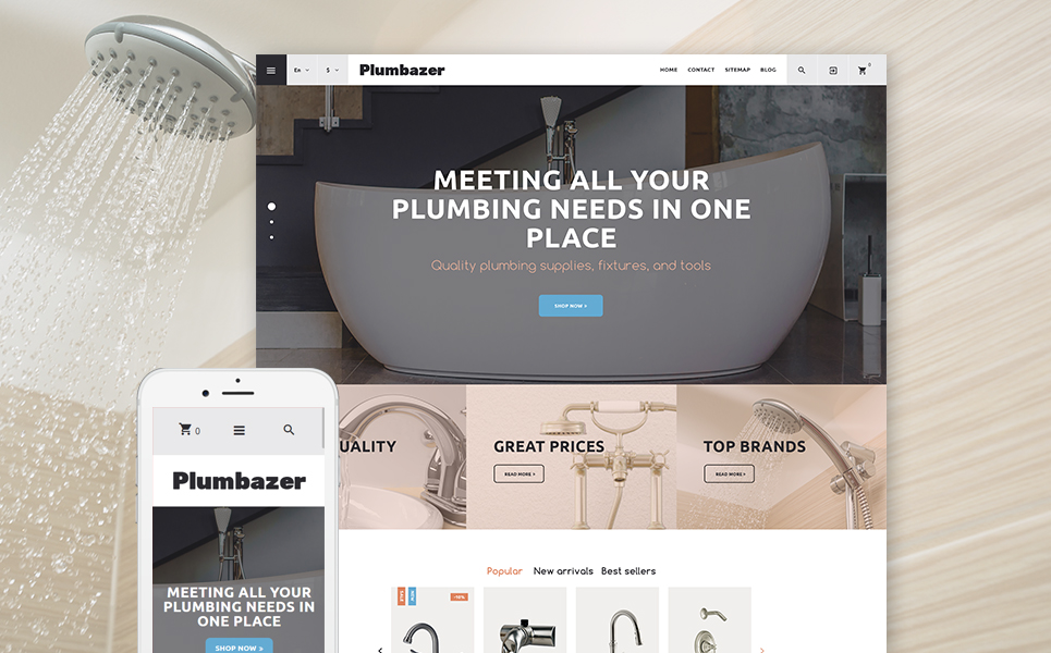 Plumbazer - Plumbing Responsive PrestaShop Theme New Screenshots BIG