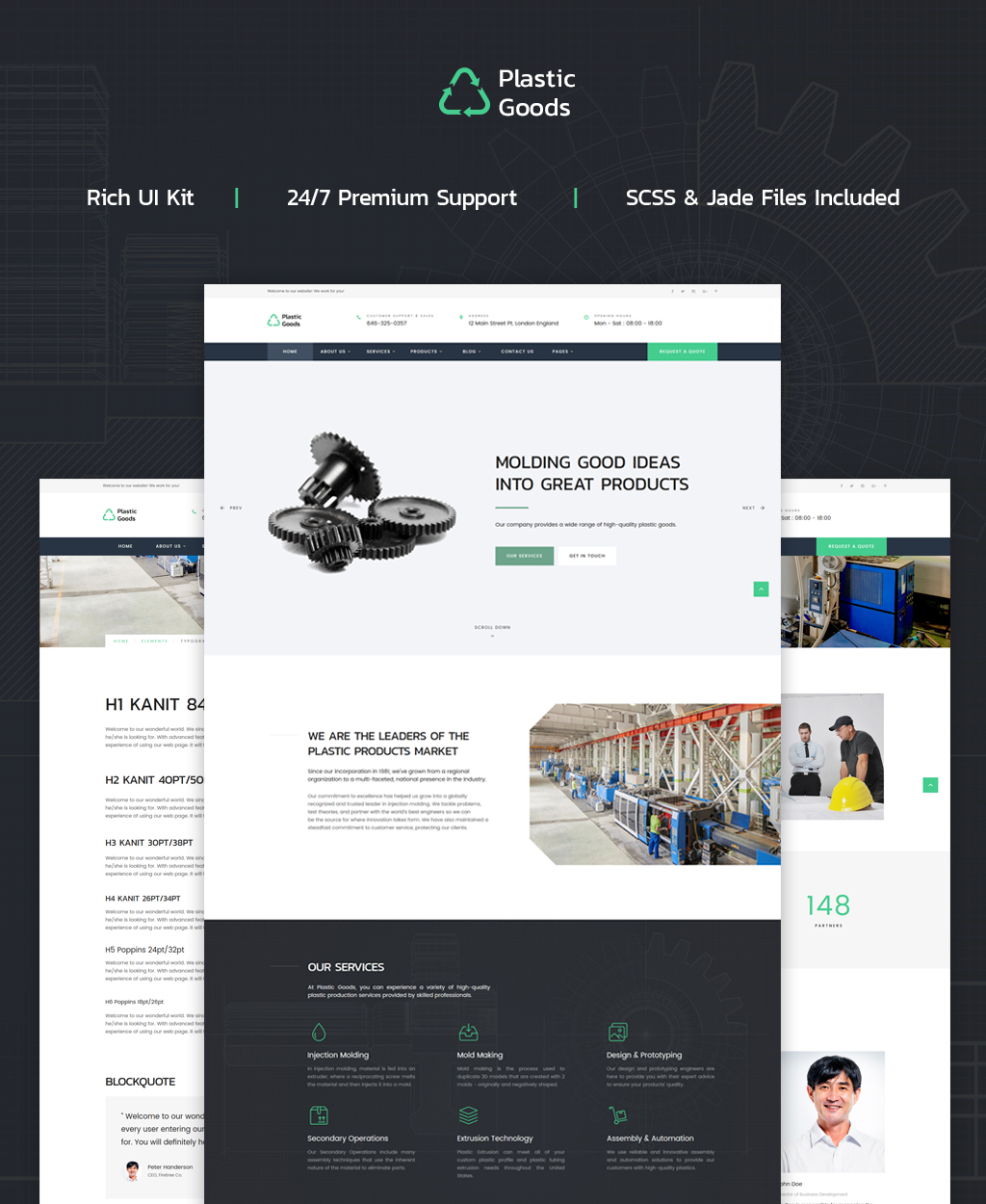 Responsive Plastic Goods - Business Multipage Web Sitesi #62319 - Ekran resmi