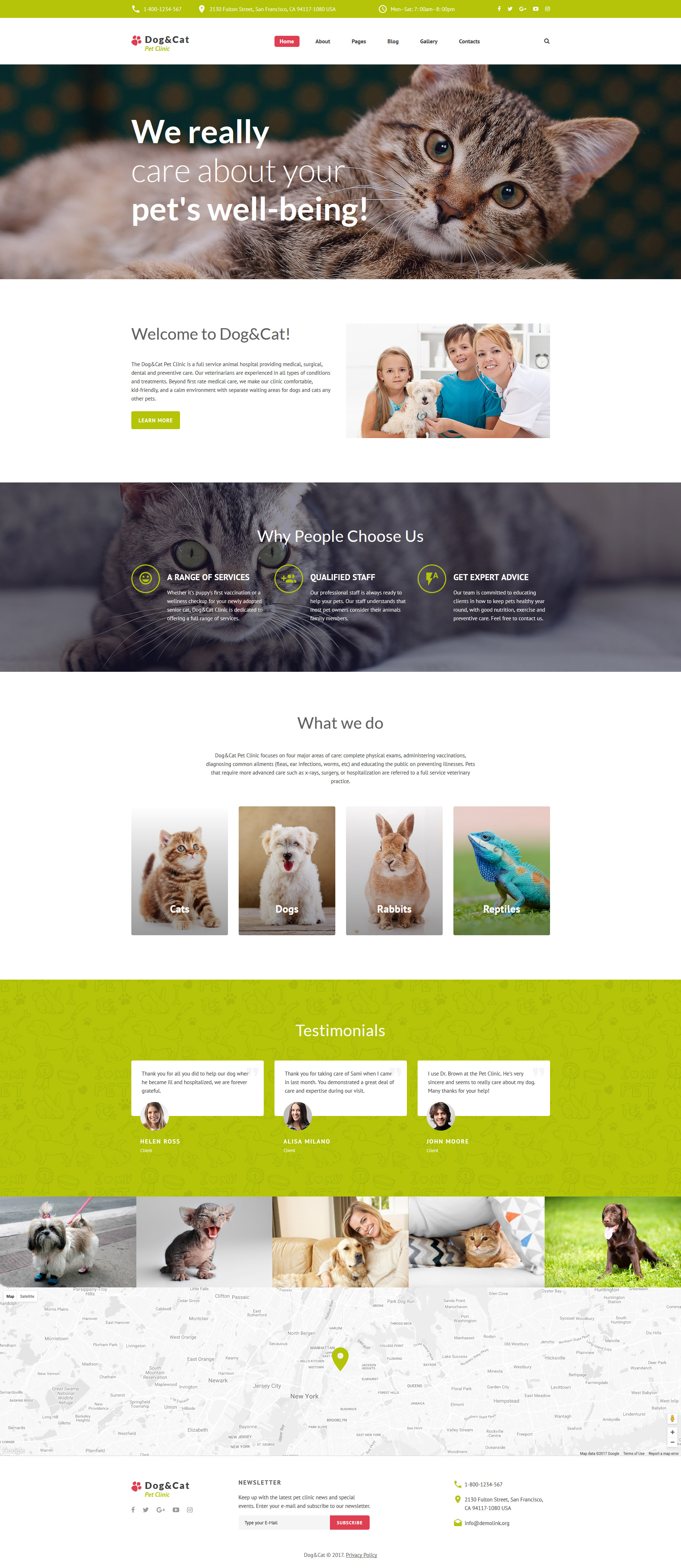 Reszponzív Dog & Cat - Pet Clinic Responsive Joomla sablon 62318