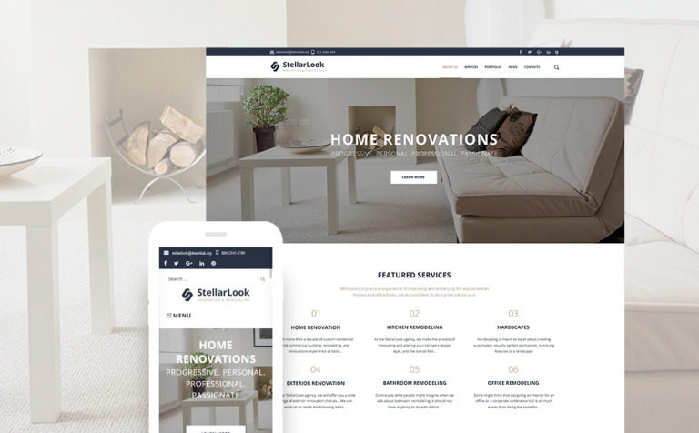 StellarLook - Renovation & Interior Design WPML ready WordPress Template Big Screenshot StellarLook - Renovation & Interior Design WordPress Theme New Screenshots BIG
