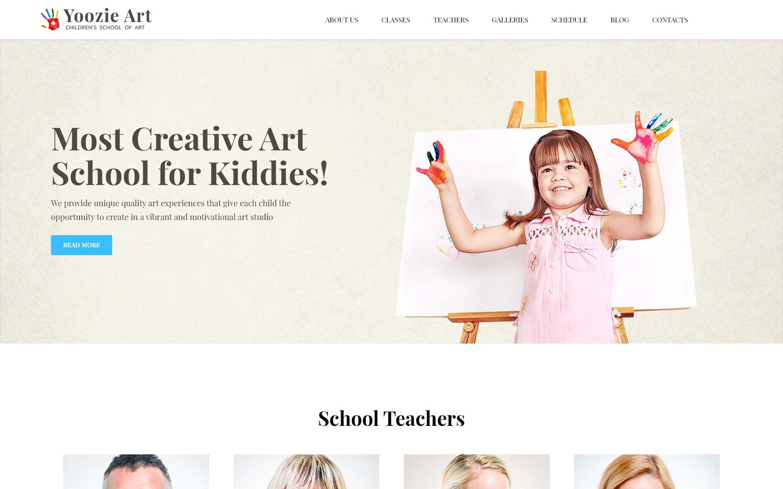 "Yoozie - Children Art School WordPress Theme" Responsive WordPress thema №62385