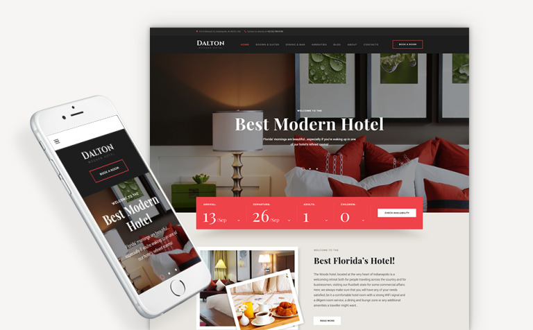Dalton - Modern Hotel & Resort Responsive WordPress Theme Big Screenshot Dalton - Modern Hotel & Resort WordPress Theme New Screenshots BIG