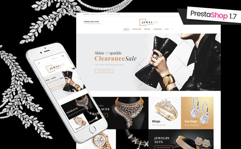 Jewelrix - Jewelry & Beauty Items Bootstrap PrestaShop Template Big Screenshot Jewelrix - Jewelry & Beauty Items PrestaShop Theme New Screenshots BIG