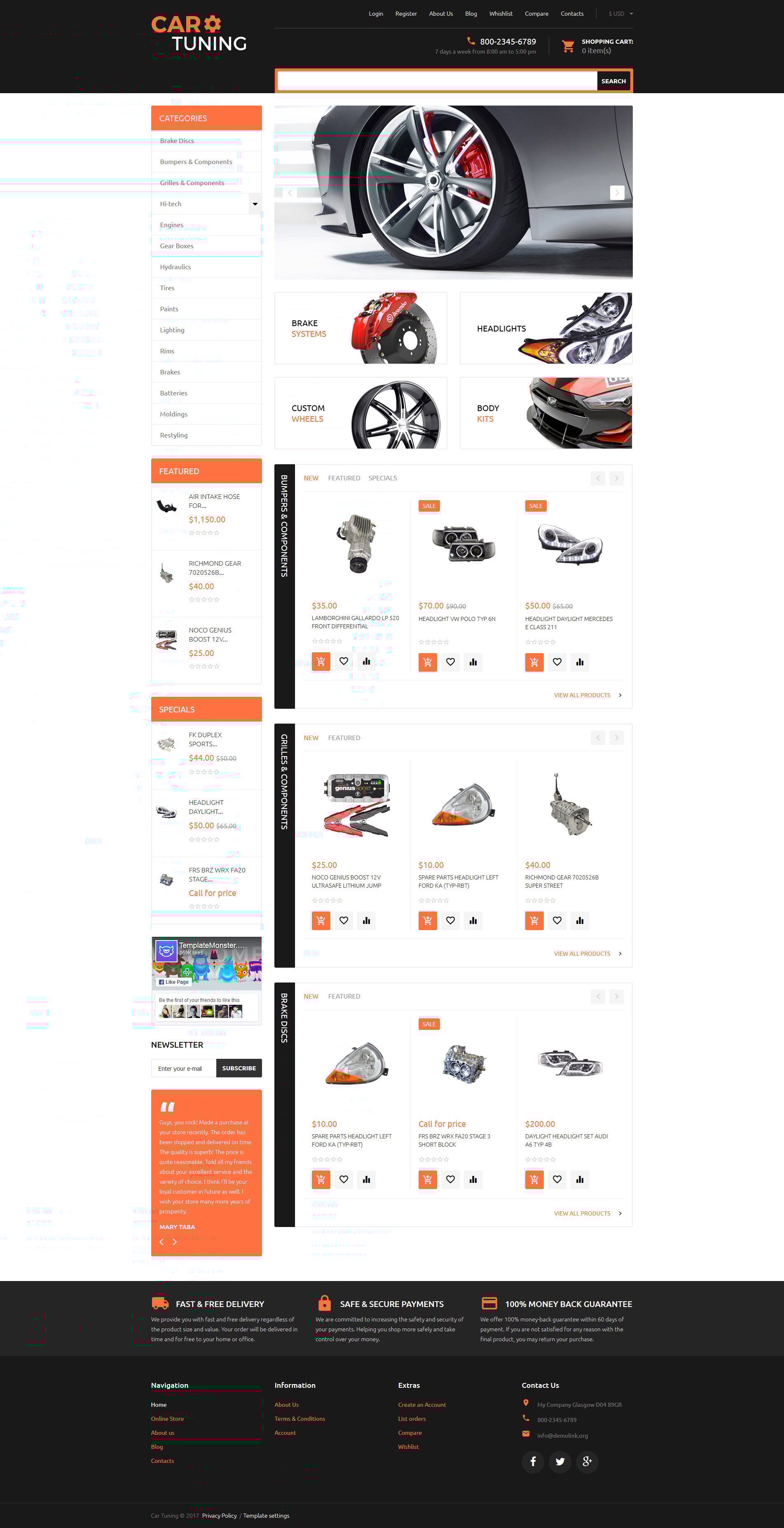 Plantilla VirtueMart #62412 para Sitio de Tuning de coches
