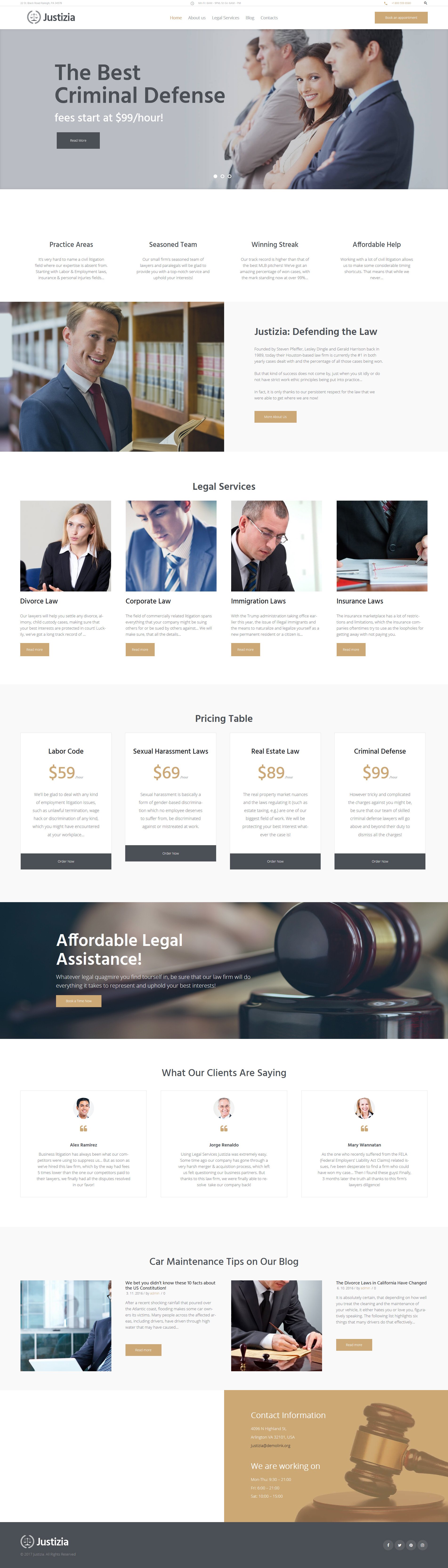 Tema De WordPress "Justizia" #62440 - captura de pantalla