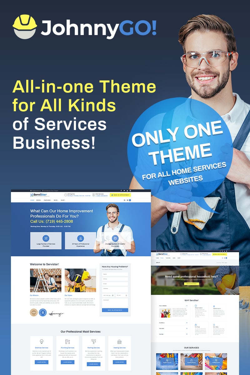  JohnnyGo - Multipurpose Home Services WordPress Theme