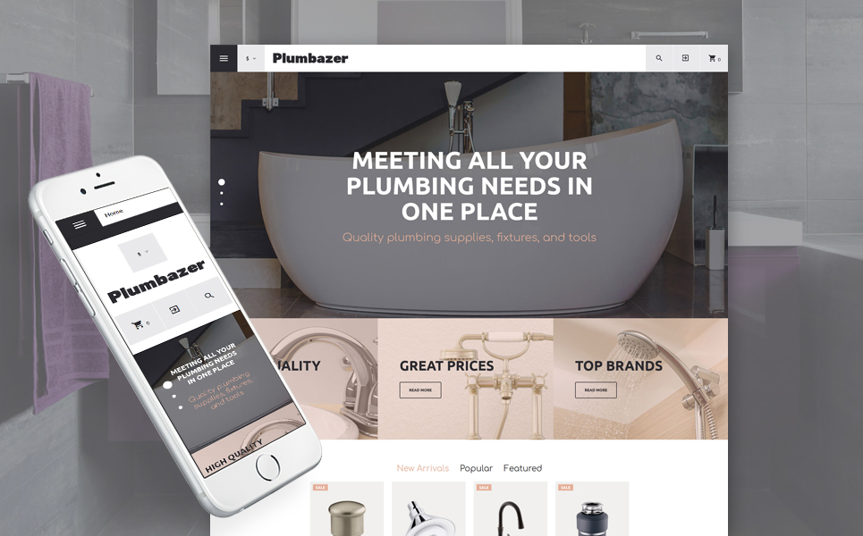 Plumbing Responsive VirtueMart Template New Screenshots BIG