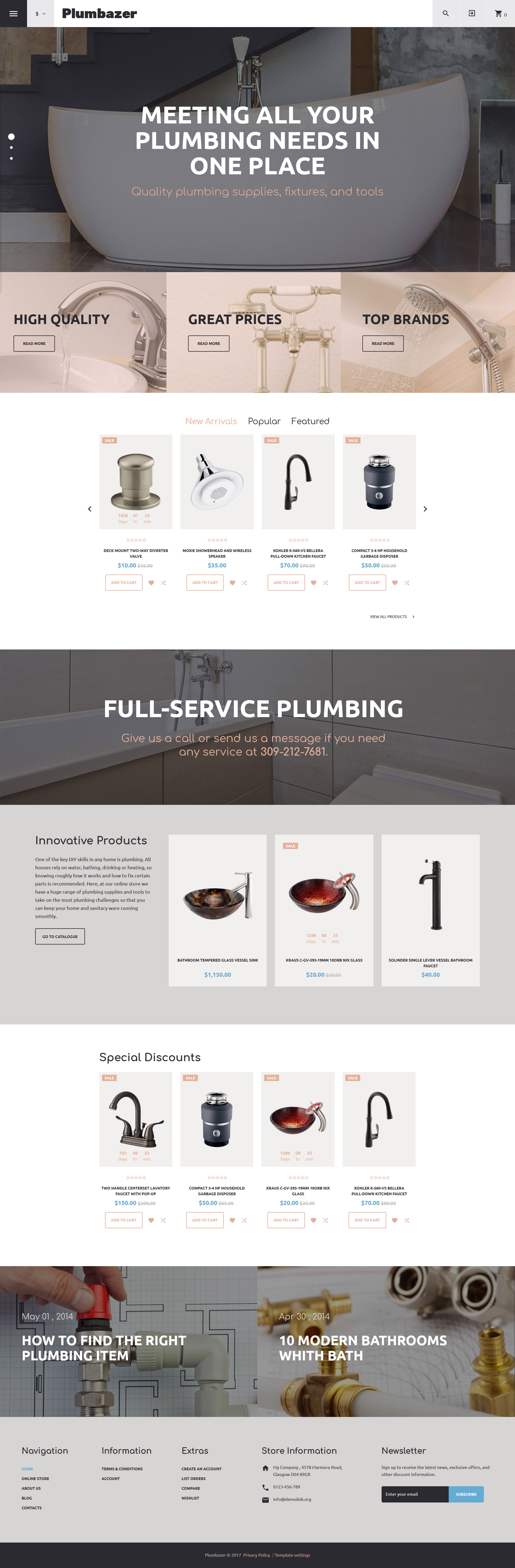 VirtueMart Template over Loodgieterij №62506 - screenshot