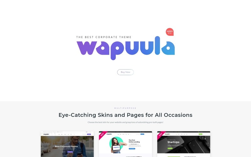 Wapuula - Multipurpose Corporate WordPress theme WordPress Theme