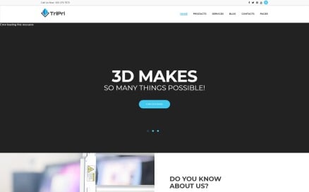 3D Printing Services WordPress Theme