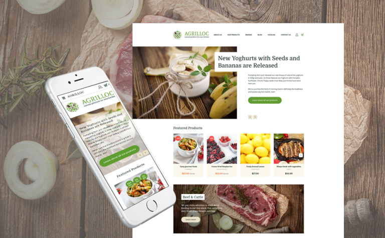 Agrilloc - Natural Products Store Responsive Responsive OpenCart Theme Big Screenshot Agrilloc - Natural Products Store Responsive OpenCart Template New Screenshots BIG