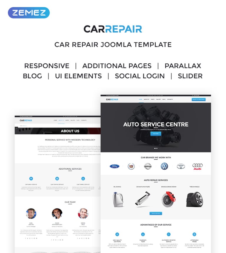  CarRepair - Auto Service Center Joomla Template