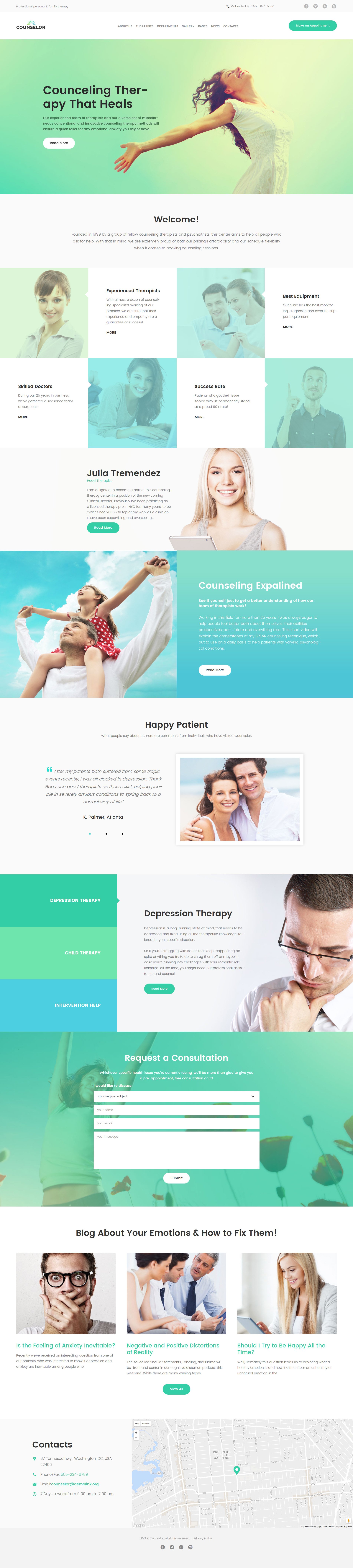 Counselor - Counseling Therapy Center Responsive Tema WordPress №63388