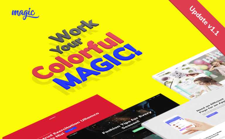 Magic - Multipurpose Creative Responsive WordPress Template Big Screenshot Magic - Multipurpose Creative WordPress Theme Big Screenshot