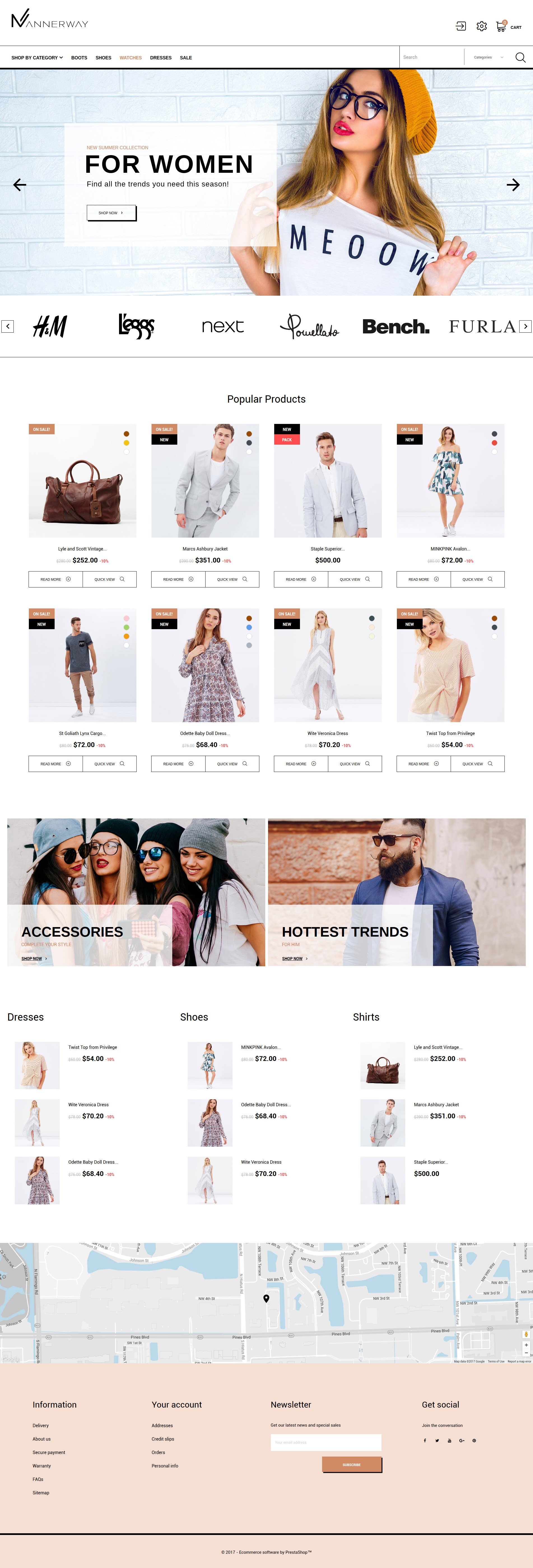 Mannerway - Clothes & Accessories PrestaShop Theme Mannerway - Clothes & Accessories PrestaShop Theme