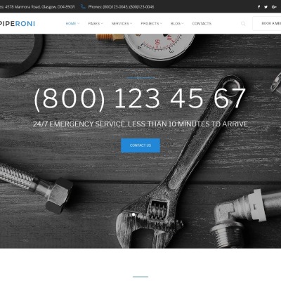 Plumber & Repair Services WordPress Theme #63395