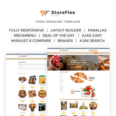Food Store Responsive OpenCart šablona