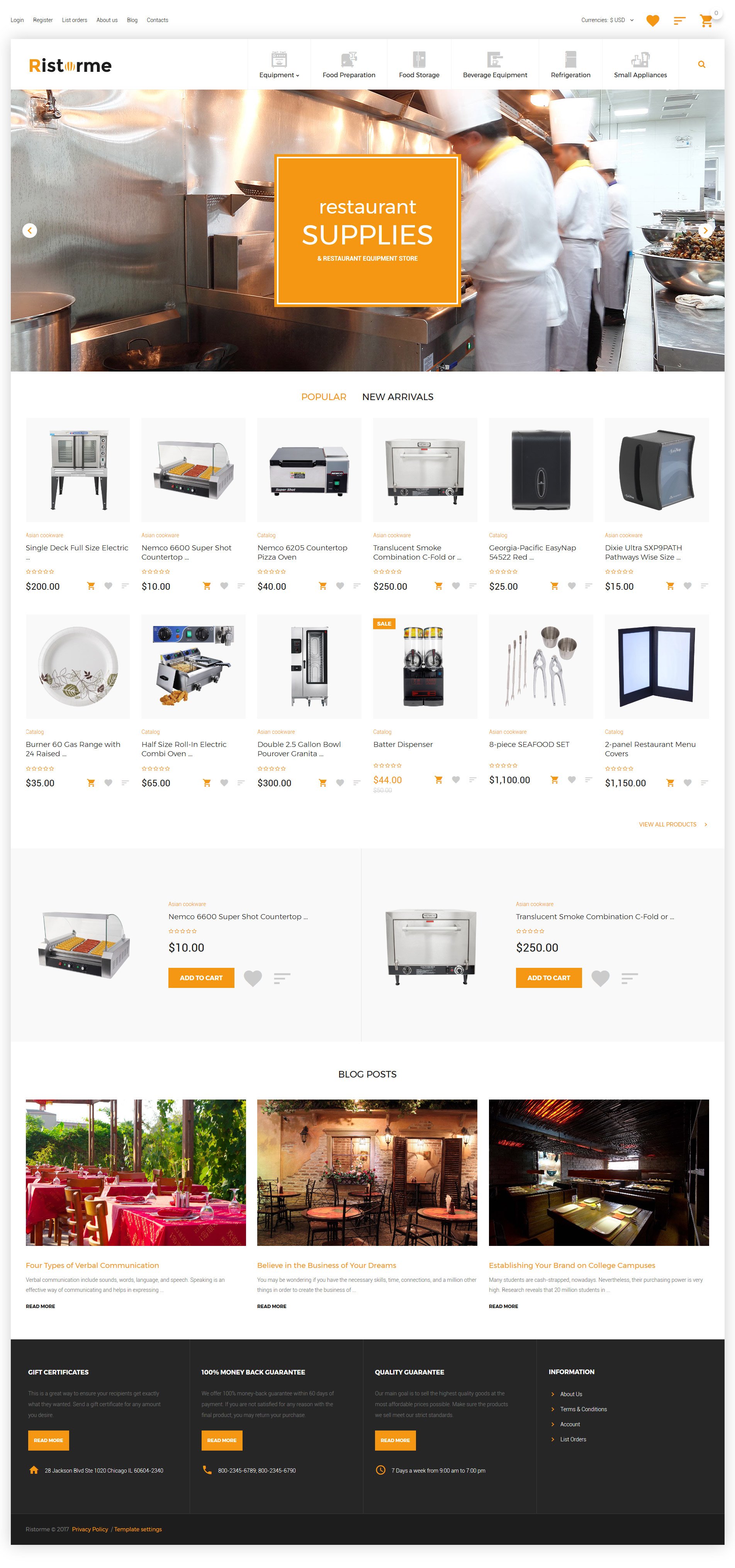 Restaurant Supplies VirtueMart sablon 63373