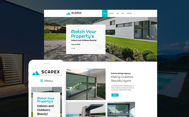 Scapex - Exterior Designer Portfolio WPML ready WordPress Template Big Screenshot Scapex - Exterior Designer Portfolio WordPress Theme New Screenshots BIG