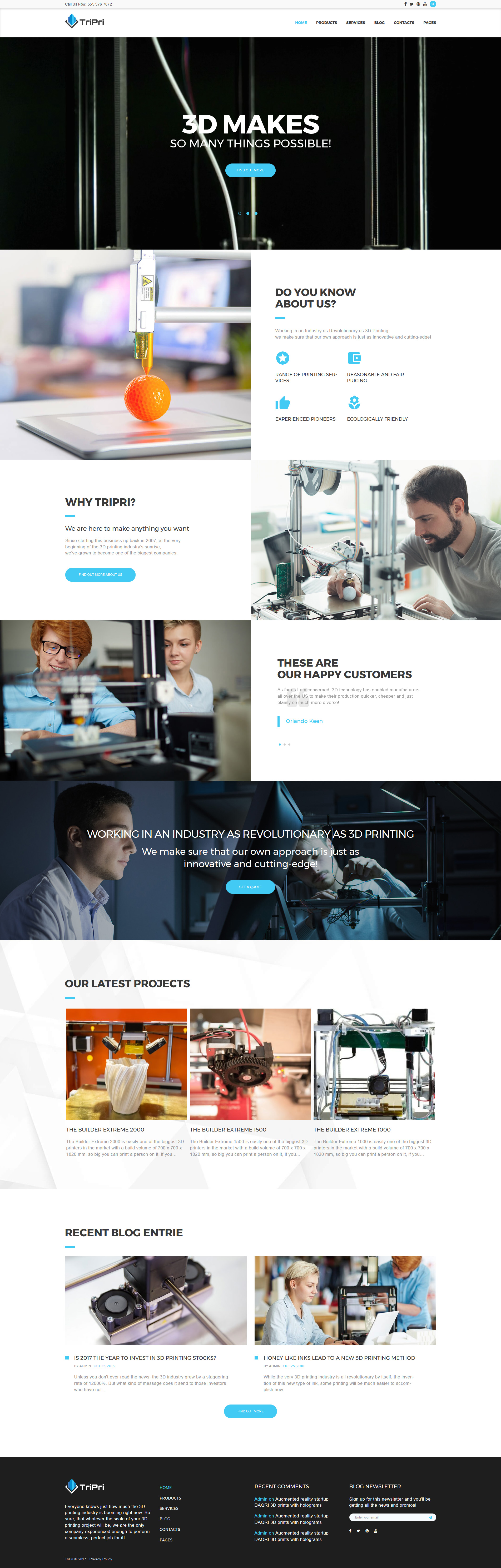 Tema De WordPress "3D Printing Services" #63387