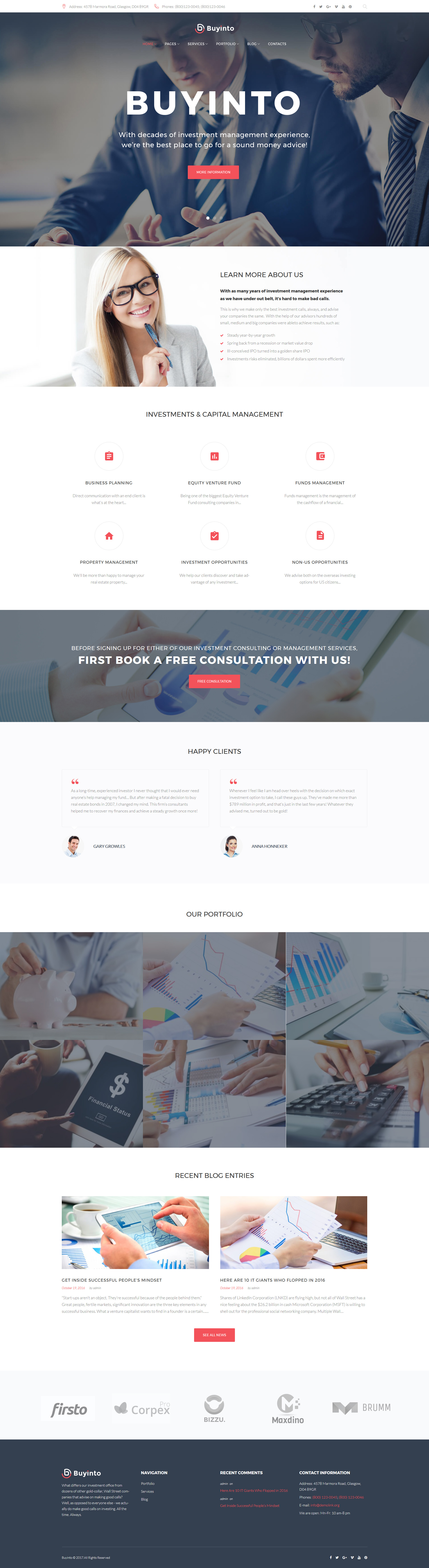 WordPress Theme namens "Business-Investment und Management" #63390