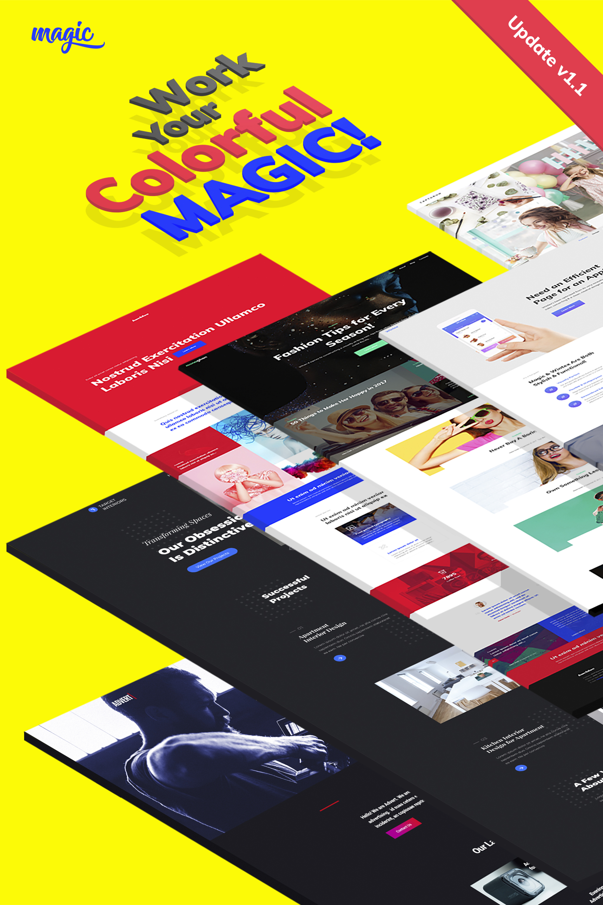 WordPress Theme namens "Magic - multifunktionell und kreativ" #63333