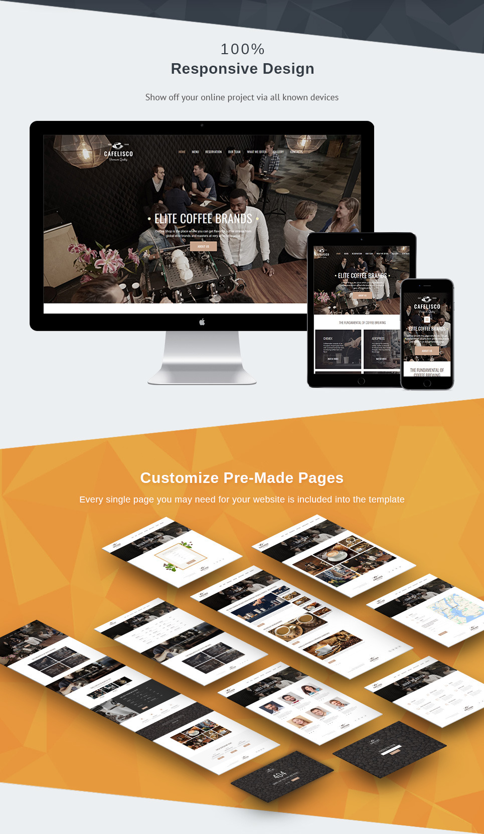 Cafe Website Design Template for Coffee House MotoCMS