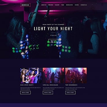 Nightclub Night Moto CMS 3 Templates 63477