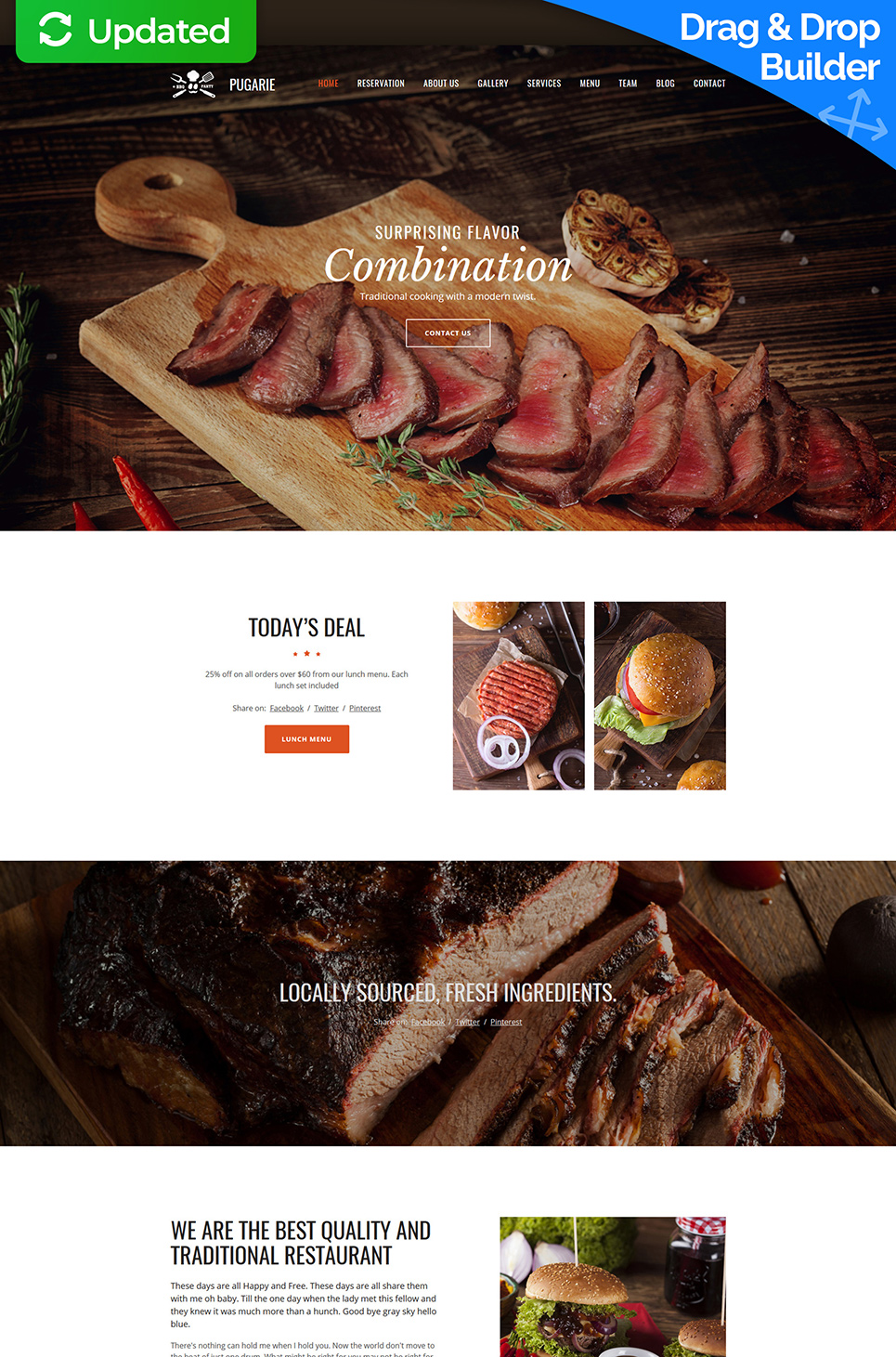 BBQ Restaurant Premium Moto CMS 3 Template New Screenshots BIG